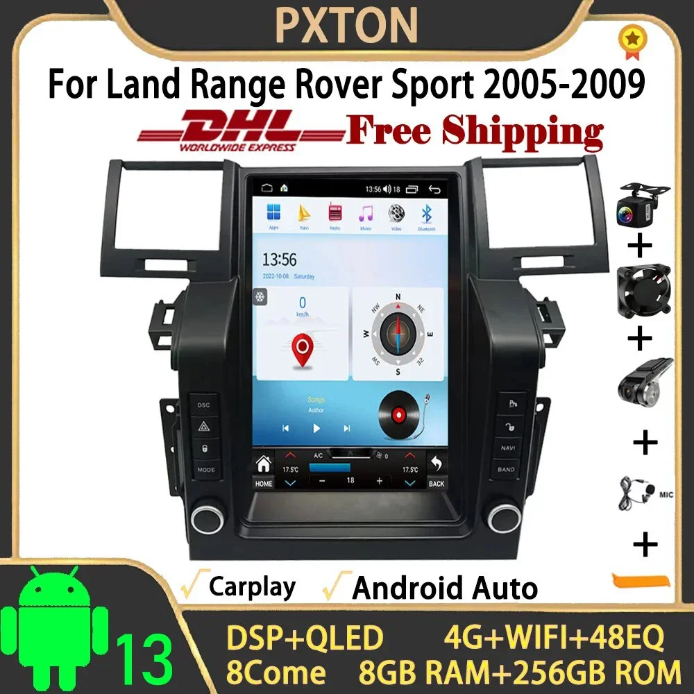 

Pxton Android 13 For Land Range Rover Sport L320 2005-2009 Car Radio Player Stereo GPS Navigation Screen Multimedia Wireless DSP