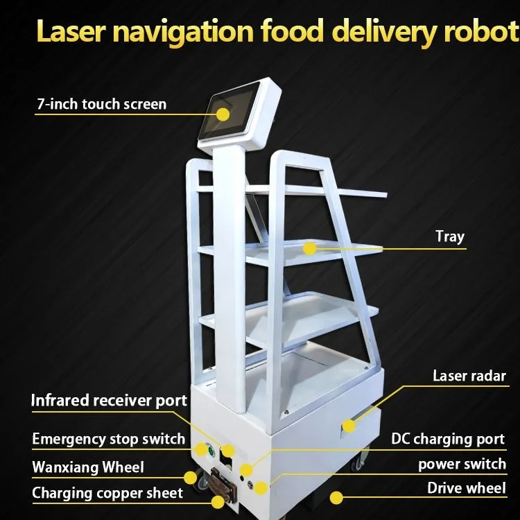 Wholesale Laser Navigation Battery Monitoring Delivery Restaurant Robots: Intelligent Service Robot