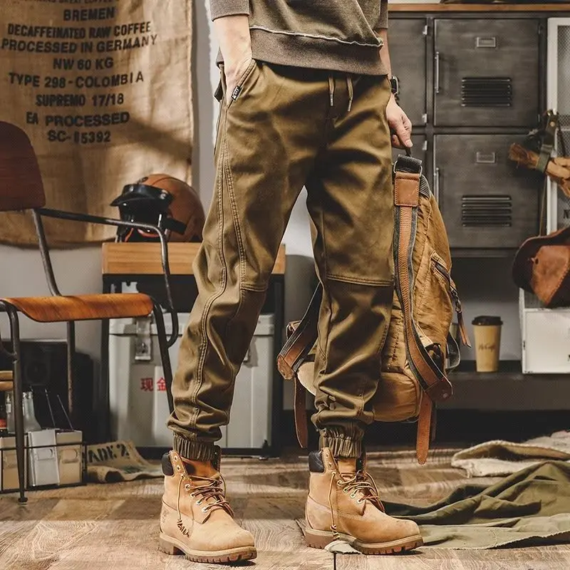 

Retro Overalls Pants Autumn Loose Straight Men's Casual Wide-legged Harem Pants
