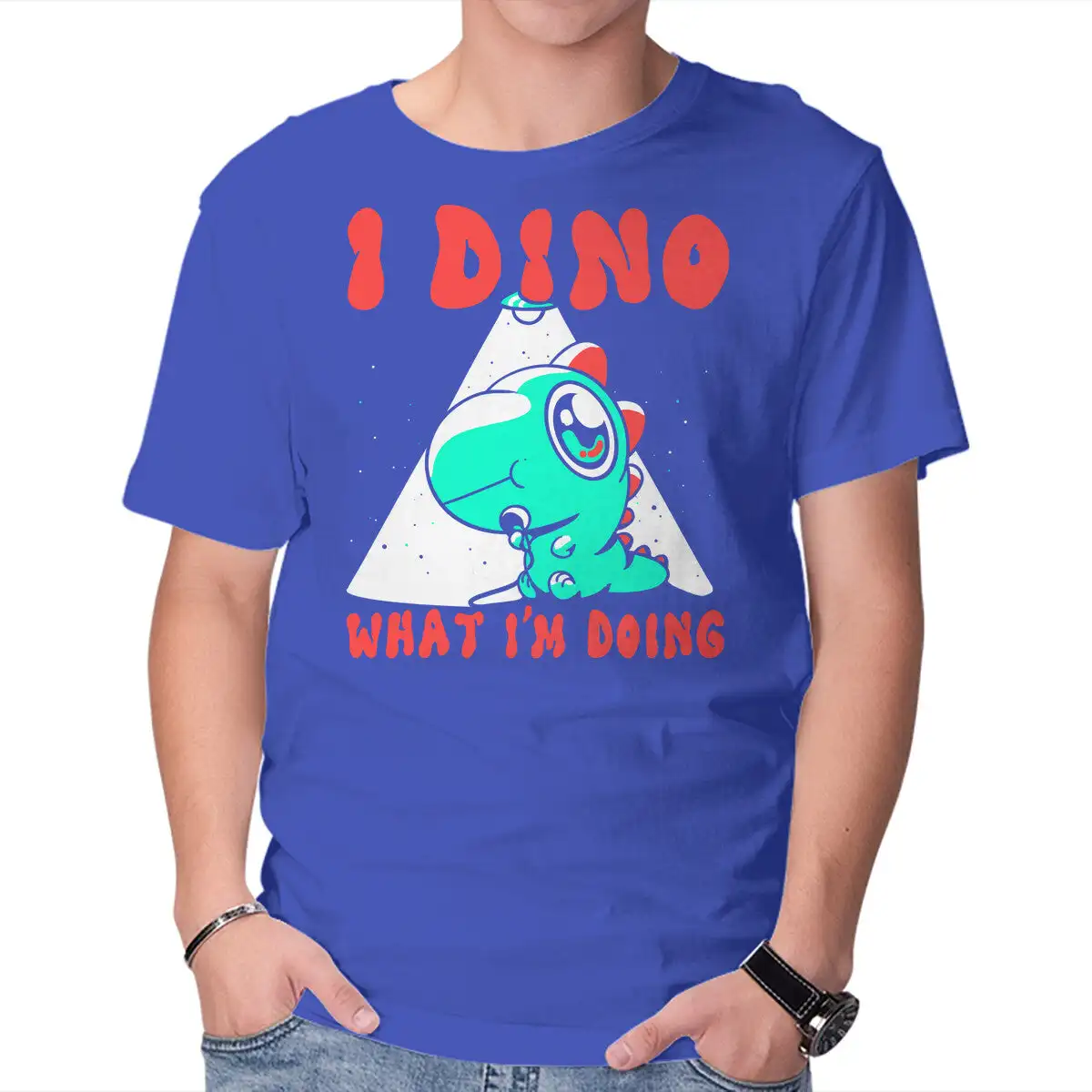 

Футболки I Dino What I'm Doing с рисунком из аниме для мужчин и женщин, футболки с коротким рукавом, винтажные высококачественные из 100% хлопка