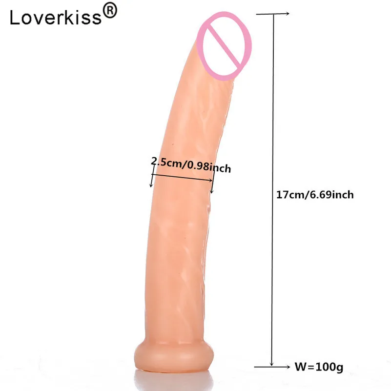 Jelly Realistic Dildo for Women Lesbian Anal Vagina G Spot Climax Female Masturbator 0.98 * 6.69 Inches Strapon Dildos Sex Toy
