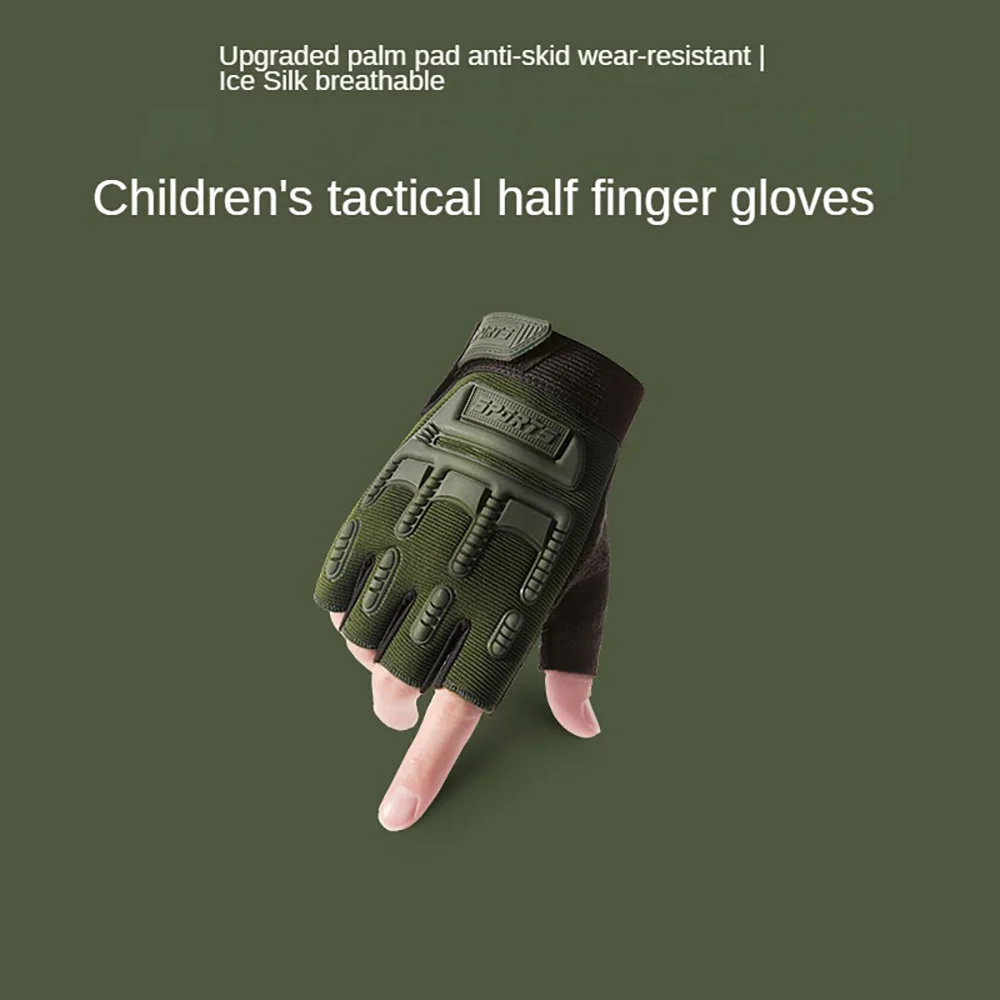 Kids 4-11 Years Cycling Gloves Half Finger Bike Gloves Tactical Glove Non-Slip Outdoor Sports Gloves for Boys and Girls  W29 2