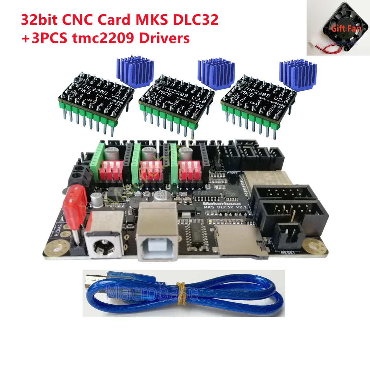 MKS DLC32 TMC2209 CNC laser engraving controller shield compatible
