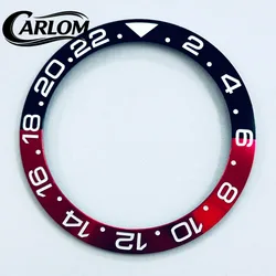 Black, Blue, Green Ceramic Aluminum Sloping Bezel Insert (Black Red)