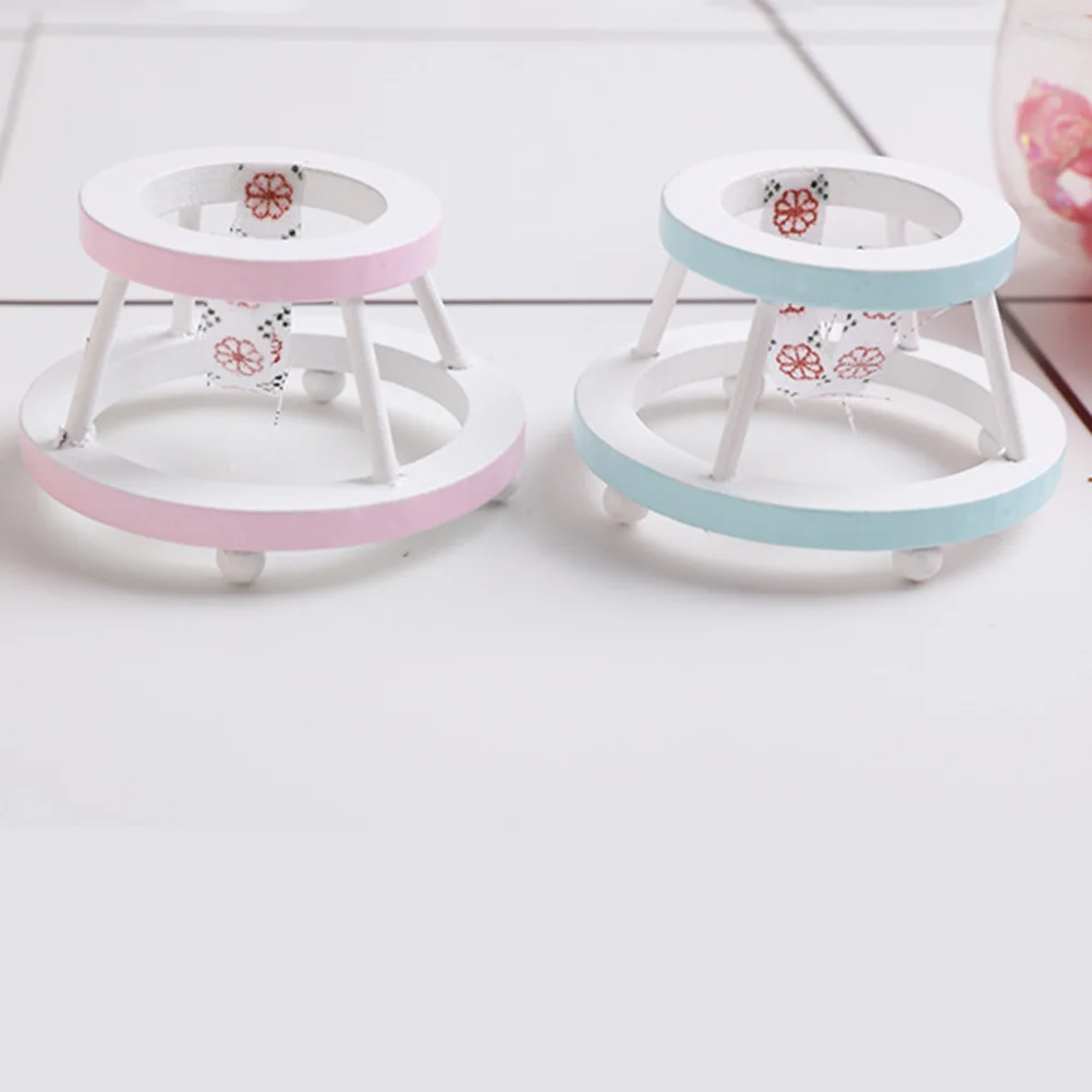 Children Pretended Play Toy Dollhouse Baby Walker Mini Simulation Model Life Supply Decor