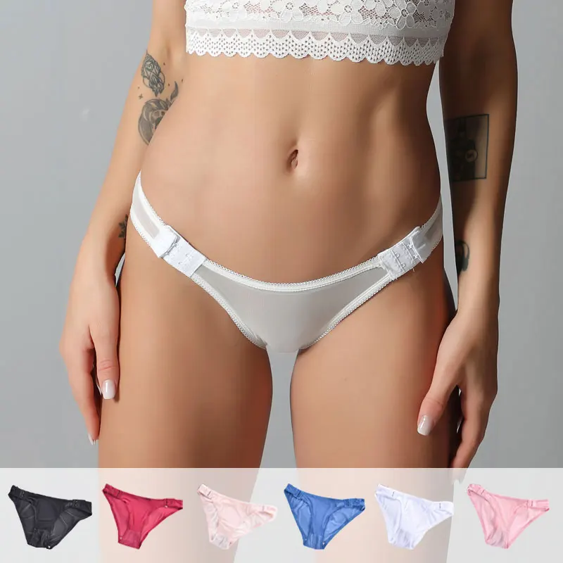 

3PCS Women's Panties Sexy Soft Striped Underpants Solid Color Briefs Female Comfortable Stretch Lingerie Agraffe Design