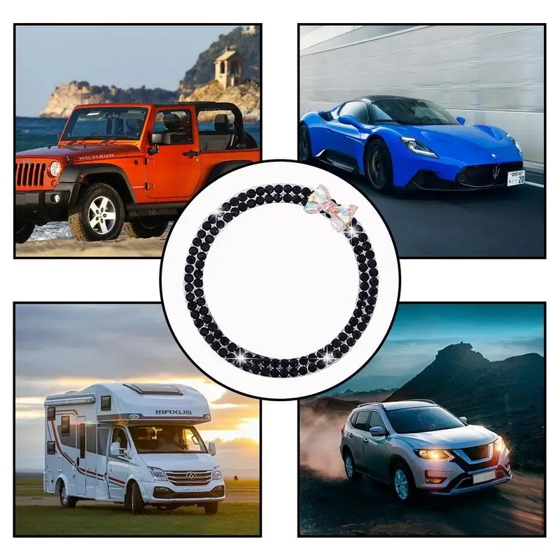 Car Ignition Key Ring Sticker Car Ignition Ring Rhinestone Design Start Engine Ring Button Decoration