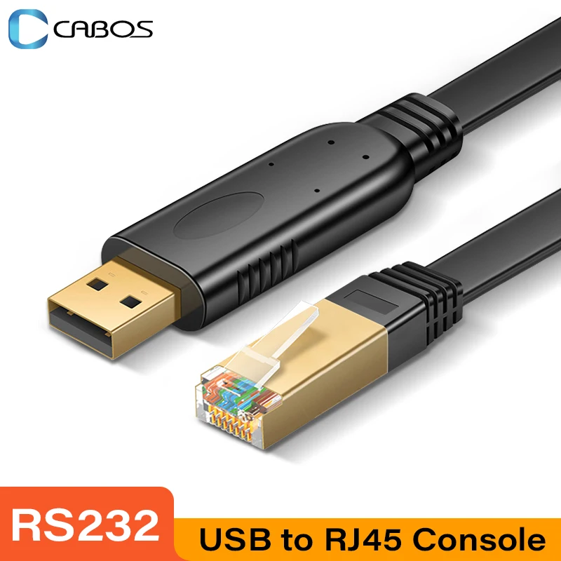 Usb para Rj45 Console Cabo Rs232 Adaptador Serial para Laptop Cisco Router rj 45 8p8c 18 m 3m - Imagem 2