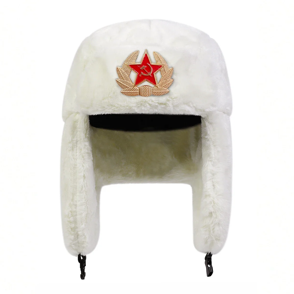 Unisex Five-pointed Star Label Lei Feng Hat Winter Earflap