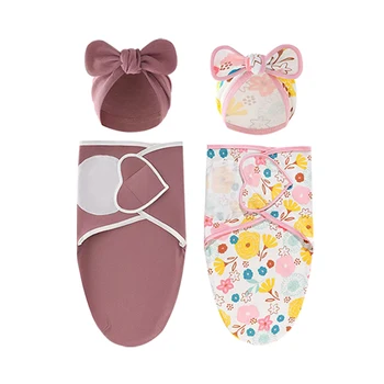 Baby Swaddle Hat Set 1