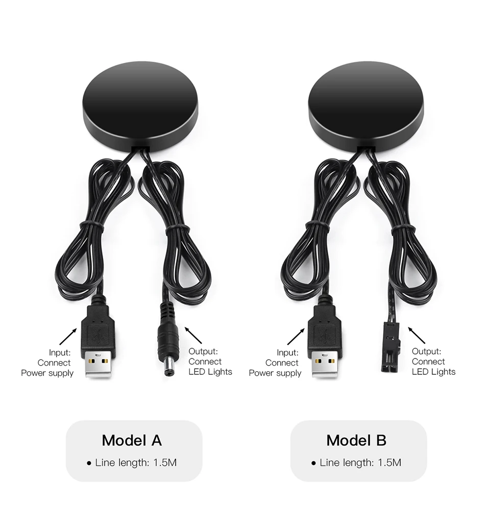 Description Picture 4 of itemDimmable USB 5V Behind Wooden Mirror LED Light Switch Hand Sweep Motion Sensor Touch Dimmer DIY LED Under Cabinet Backlight Lamp