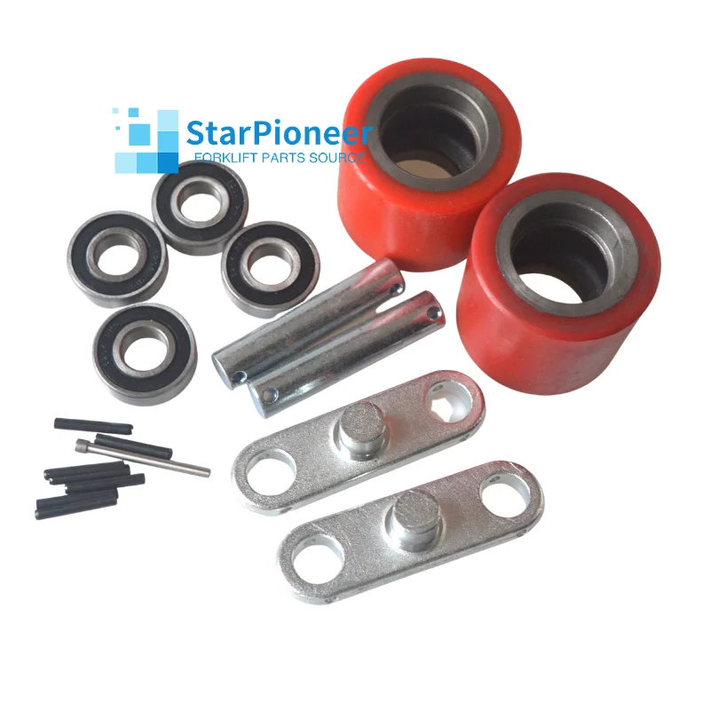 Pallet Truck Oil Tank Hydraulic pallet truck wheel assy 70x80mm with side metal plate pin