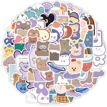

10/30/50PCS Cartoon Cute Bear Graffiti Stickers Decoration Luggage Motorcycle Notebook Waterproof Stickers Wholesale