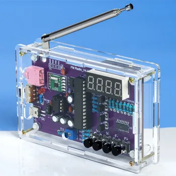 Kit Radio FM Fai-da-Te con Frequenza Regolabile 87-108MHz, Display Digitale, Progetto di Saldatura DIY, Pratica di Saldatura RDA5807S
