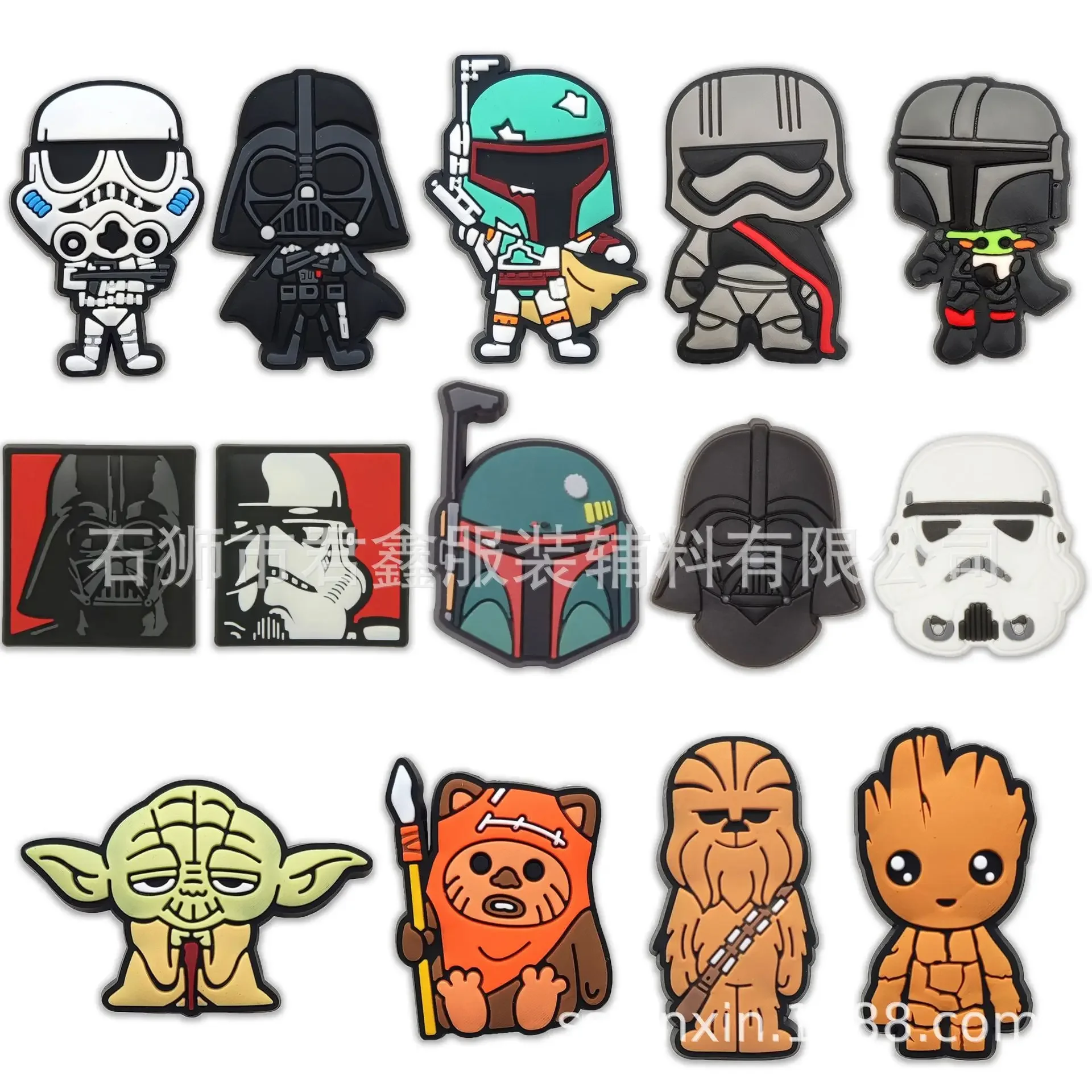 Shoe Charms 22styles Cute Star Wars Yoda Shoes Charms for Clogs Sandals Decorations DIY Designer Kids Gifts