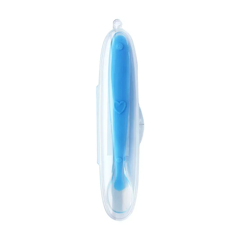 Baby silicone feeding spoon Soft Spoon Training Feeding Spoons Children kids Infants Food supplement spoon food grade Temperature Sensing