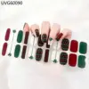 2024 Christmas Semi Cured Nail Sticker UV Led Lamp Semi Cured Gel Snow Flake Nail Decals Waterproof Nail Stickers Nail Manicure 3