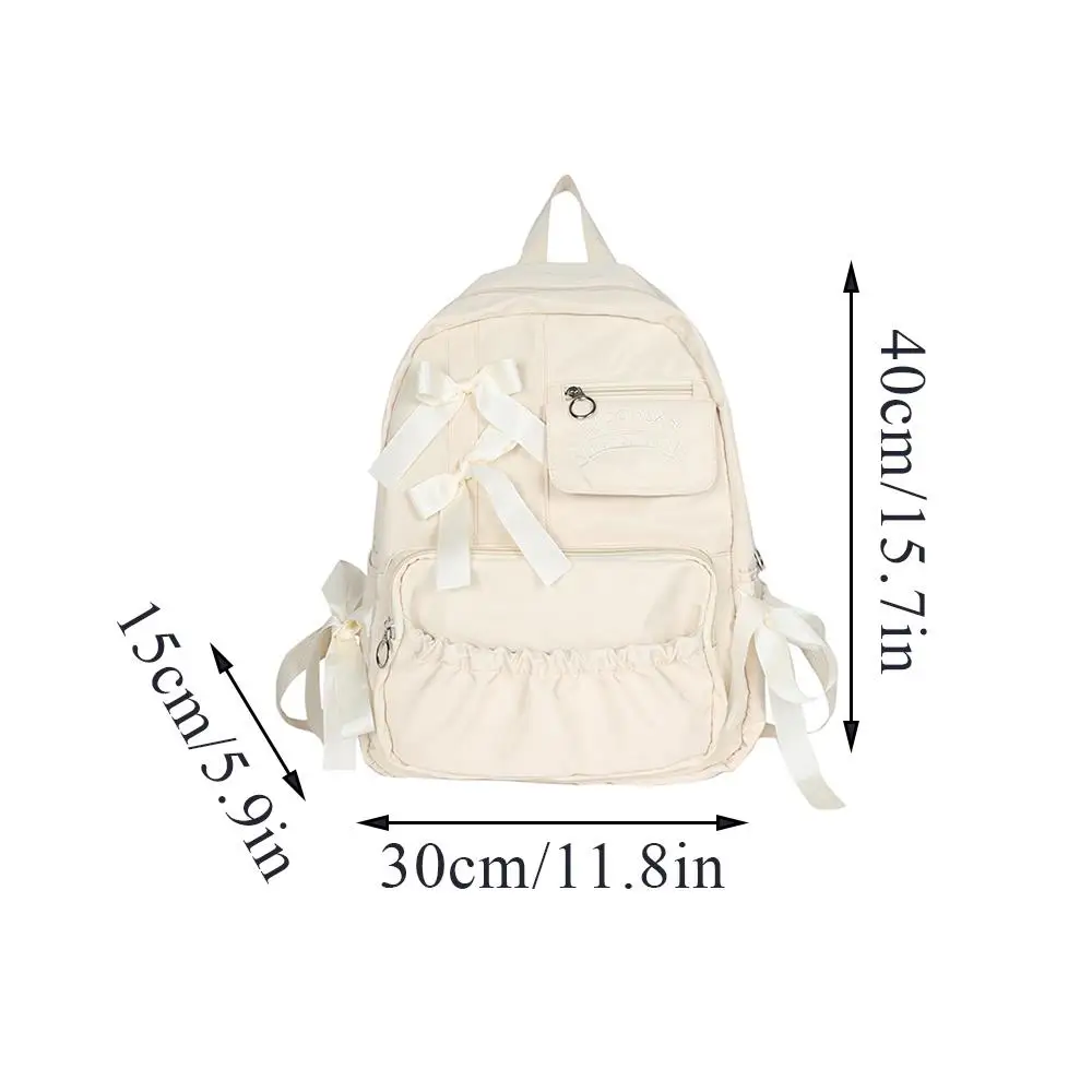 Waterproof Large-capacity Fashion Women Backpack White School Bags For Teenage Girls Canvas Casual Daypack Bag Travel Backbag 6