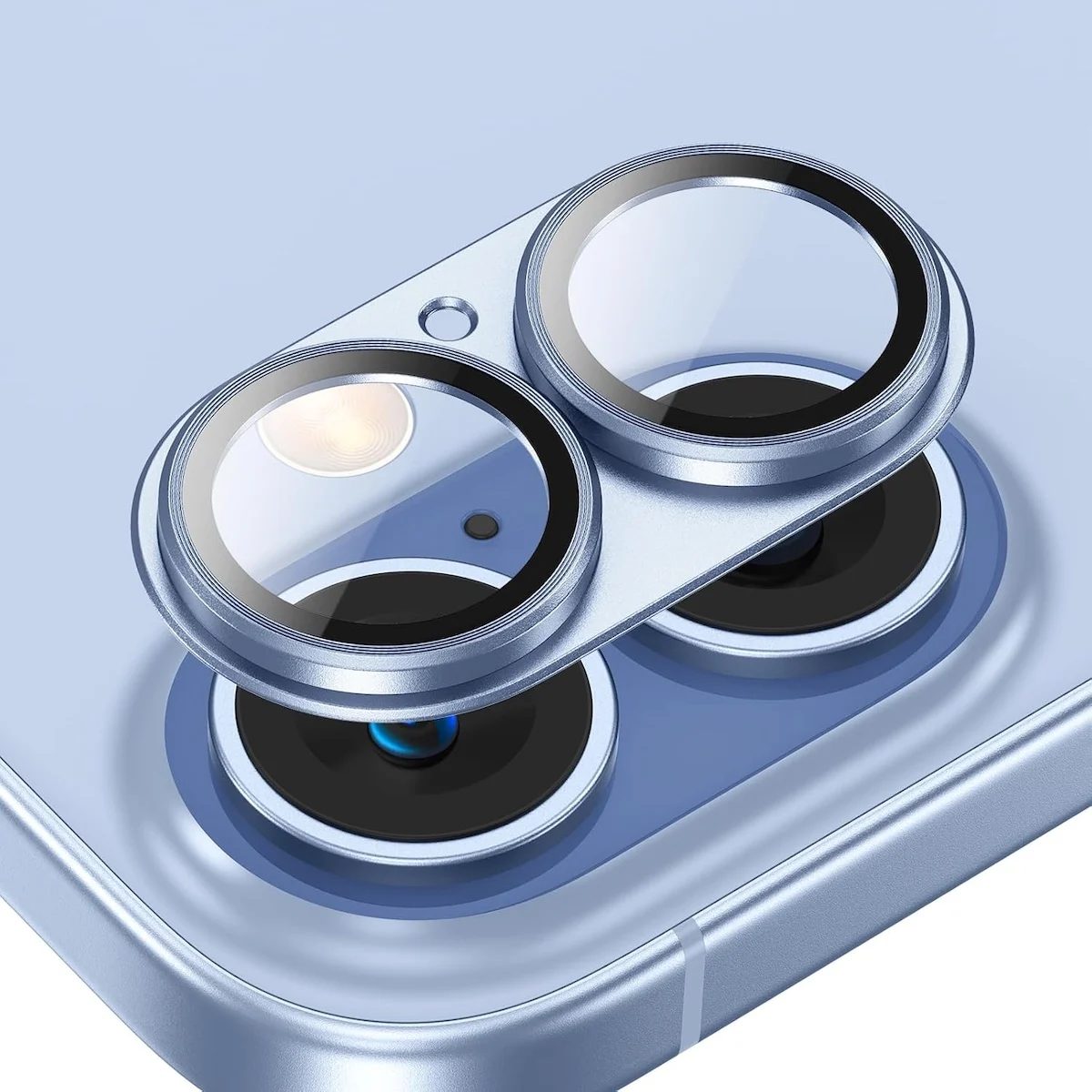 Premium Metal Camera Lens Protector with Tempered Glass Cover, 6.3-inch