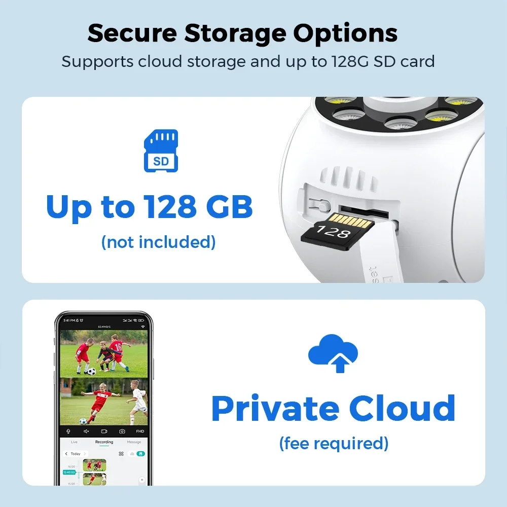 8MP 4K Wifi PTZ Camera Dual Lens Dual Screens Surveillance Camera Outdoor 2MP 4MP HD Night Vision Home Security Camera ICSEE APP 6