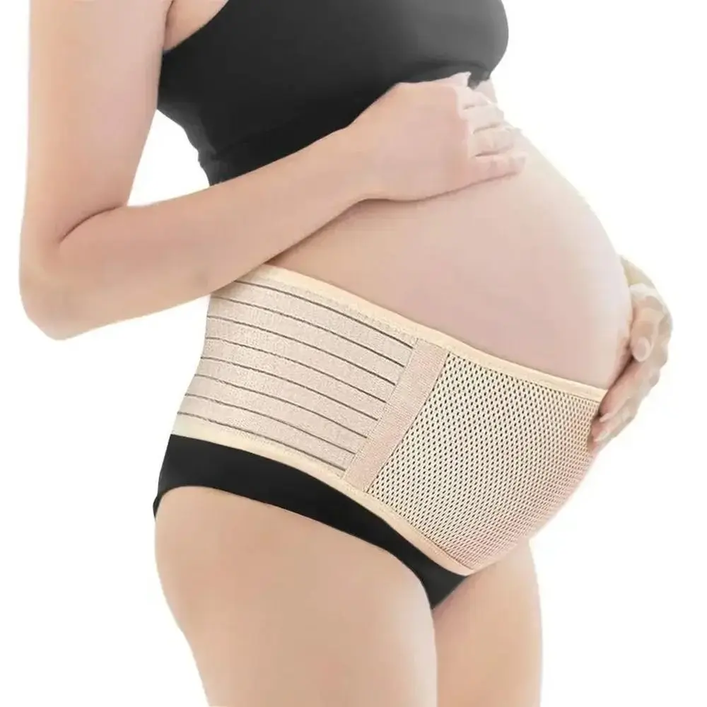 1Pcs Maternity Abdominal Belt Breathable Antenatal Belly Support Bandage Khaki for Pregnant Women