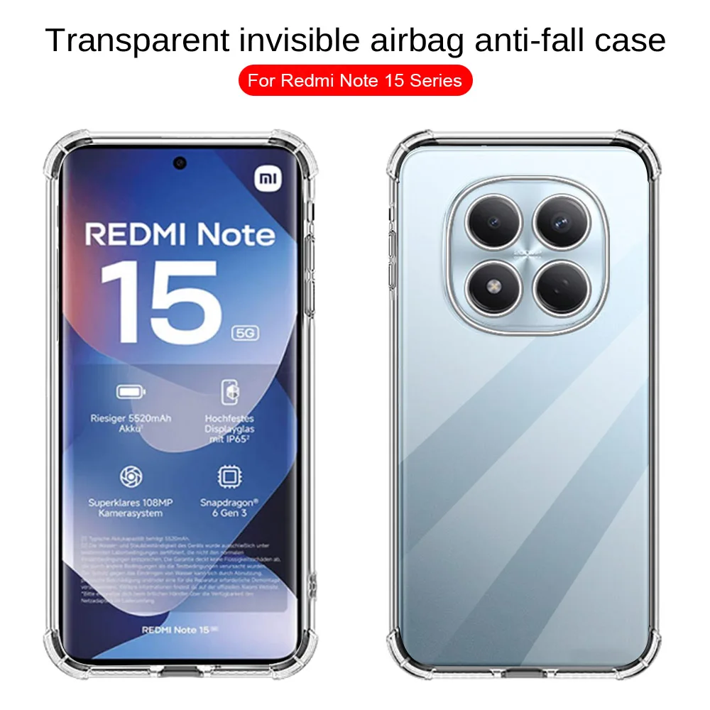 Transparent Crystal Soft Case - Clear TPU Shockproof Coque Back Cover