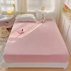 Velvet Fitted Sheet for Winter Bedsheet Plaid Style Bed Cover Skin-friendly Mattress Protector sabanas para cama (No Pillowcase) 4