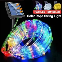 Solar LED String Light Outdoor Waterproof Garden Christmas Decorations 2024 Festoon Lights Wedding Garland Solar Rope Fairy Lamp 1