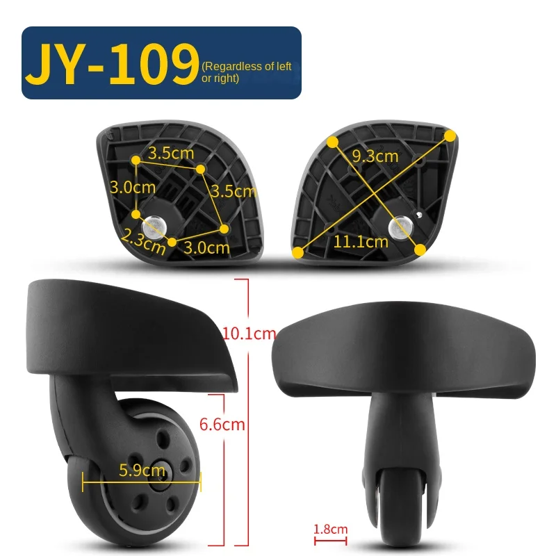 Trolley Case Wheel Replacement for Samsonite U72 Wheels JY-105 JY-106 JY-109 JY-110 Replacement High Quality Fittings