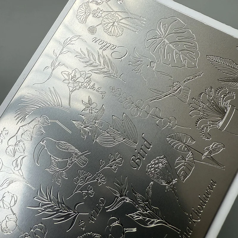 XMQ NAIL ART STAMPING PLATES COOL DESIGNS TEMPLATE BIRDS LEAVES IAGEPLATES 5