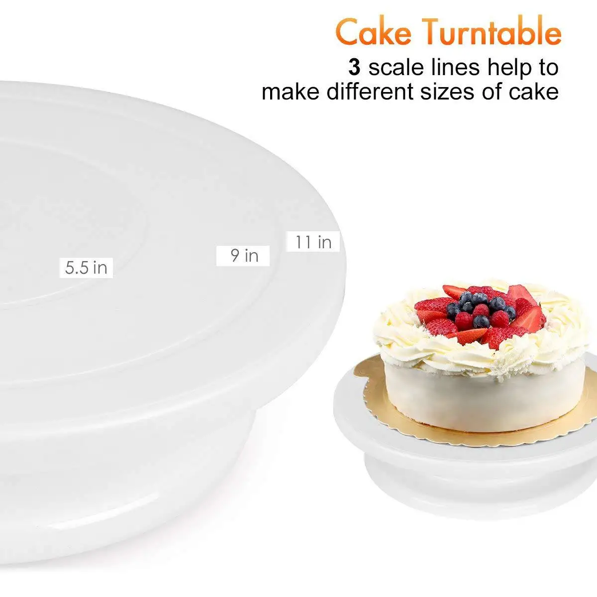 5.5 Small Cake Decorating Turntable