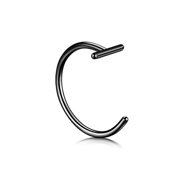 Unleash your inner rebel with the New Punk Titanium Steel Lip Rings Cuff.