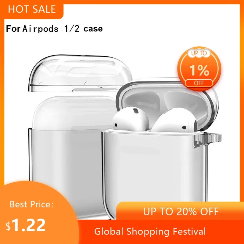 

New Transparent Cases For AirPods Cases Bluetooth Wireless Earphone Protective Cover For Airpods 2 1 PC Clear Hard Case Shell