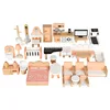 34pcs Children's Wooden House Simulation Small Furniture Sofa Bed TV Piano Furniture Mini Model Toy Set, Sand Table Ornaments 5