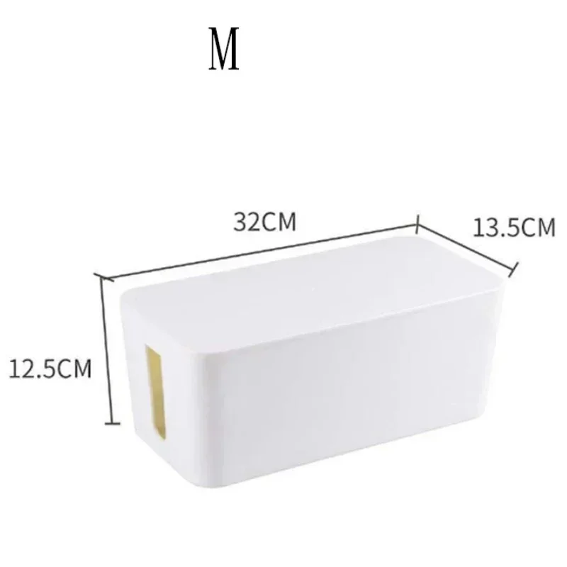 Cable Storage Box - Desktop Power Strip Organizer with Dustproof Design