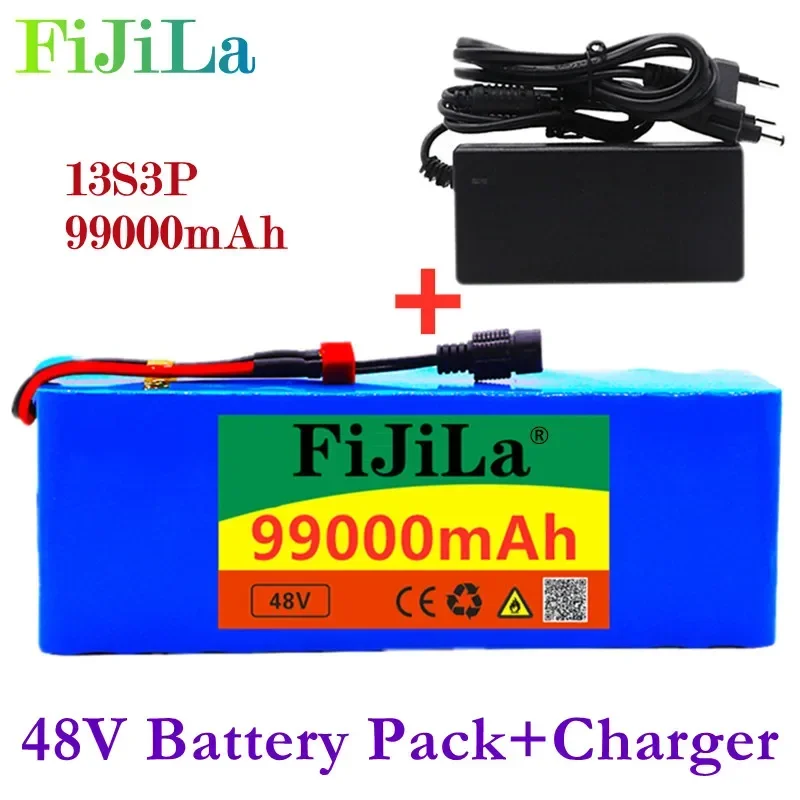 

48v lithium ion battery 48v 99Ah 1000w 13S3P Lithium ion Battery Pack For 54.6v E-bike Electric bicycle Scooter with BMS+charger