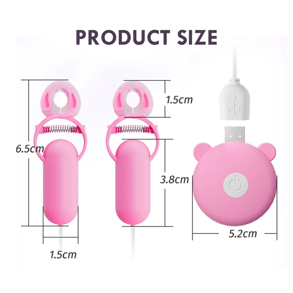 Electric Nipple Clamp Breast Massage Vibrator Enhancer Bondage Adult Sex Toys For Women Couples Female Chastity Stimulate Clit