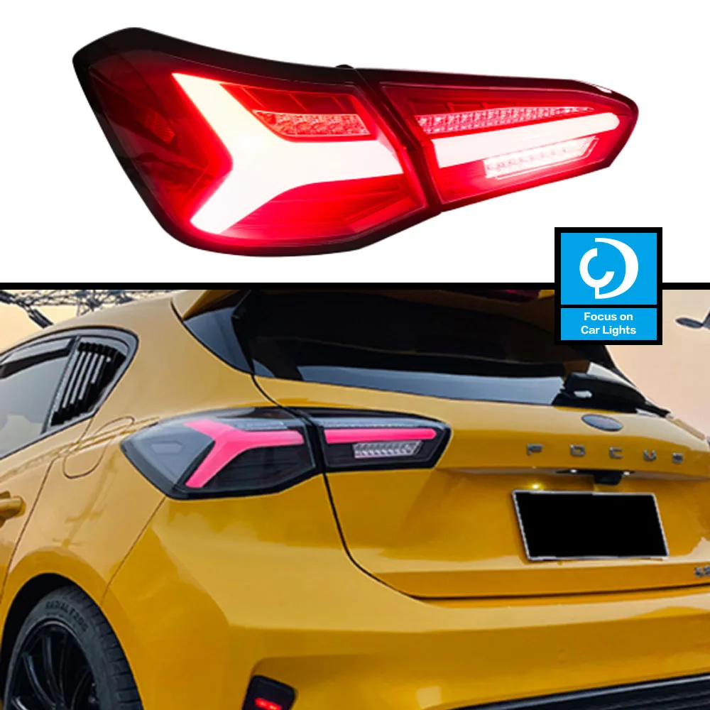 

Задние фонари, Стайлинг, детали для задних фонарей Ford Focus 2019-2023, задние фонари для хэтчбека, задние фонари, сигнал задних фонарей, автомобильные аксессуары, 2 шт.