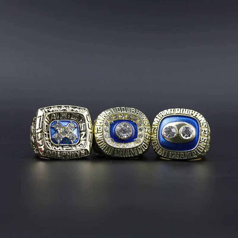 1972 1973 1984 Rugby Championship Ring Dolphin Ring Set Fan Commemorative Gift