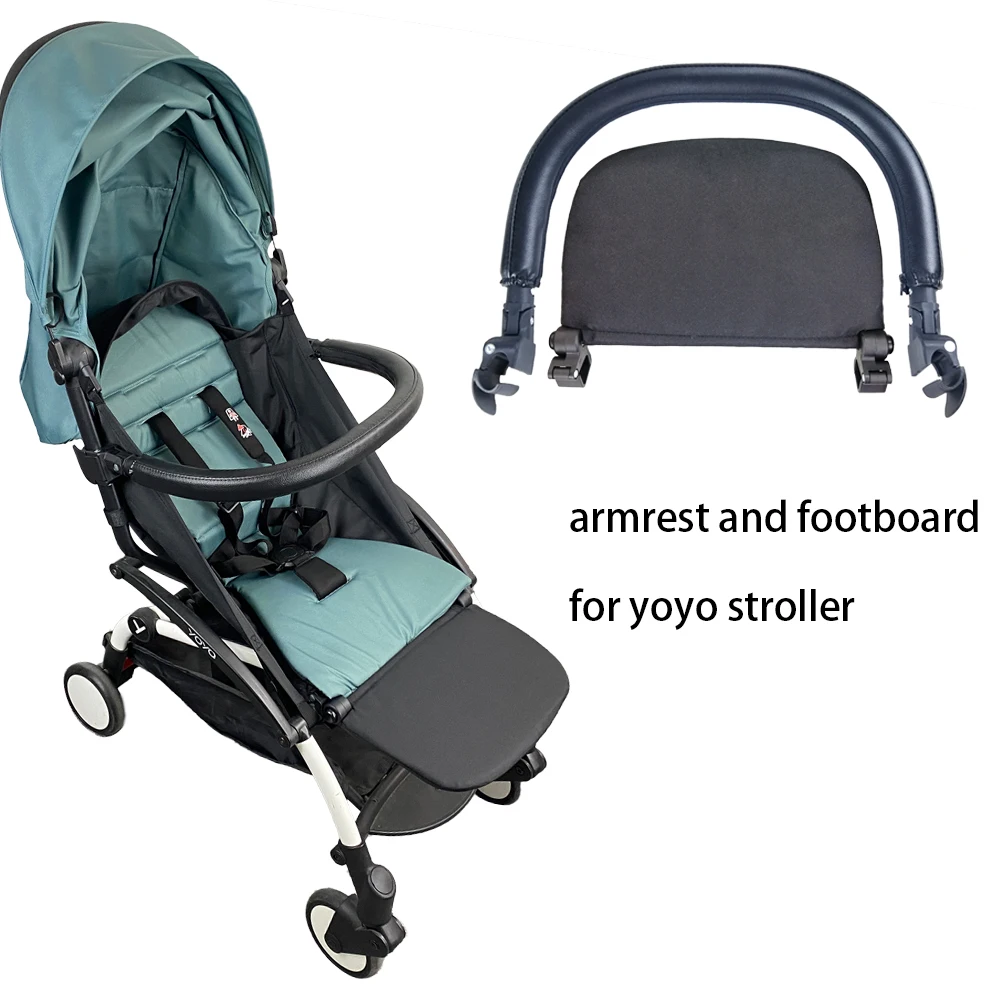 Baby Stroller Footboard & Leather Cloth Material Handle Bar Stroller