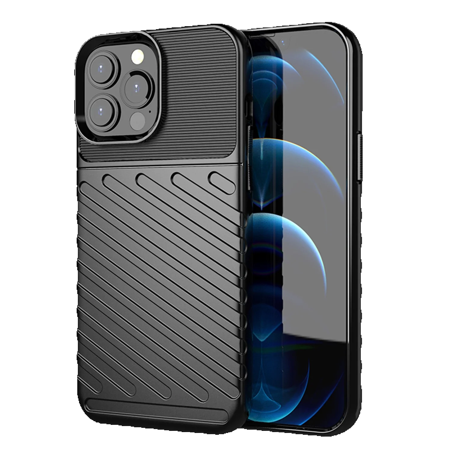 Per Iphone 12Pro Max 12 13 Mini 15 Plus 14 + Custodia Morbida Thunder Per Iphone 15Pro Max 15 + 14 Pro Cover Posteriore In Silicone