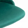 Vinsetto Mid-Back Office Chair, Velvet Fabric Swivel Scallop Shape Computer Desk Chair for Home Office or Bedroom, Green 5