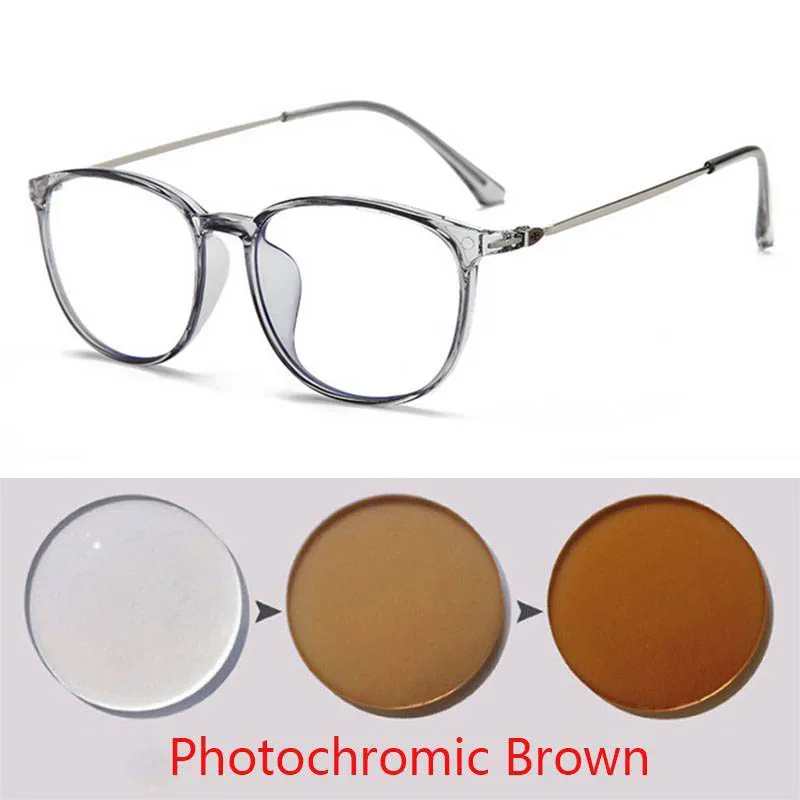 Anti-UV Finished Optical Eye Glasses Myopia Lens For Women Men Sun Photochromism Eyeglasses Degree Oculo -0.5 -1.0 -2.0 To -6.0 6
