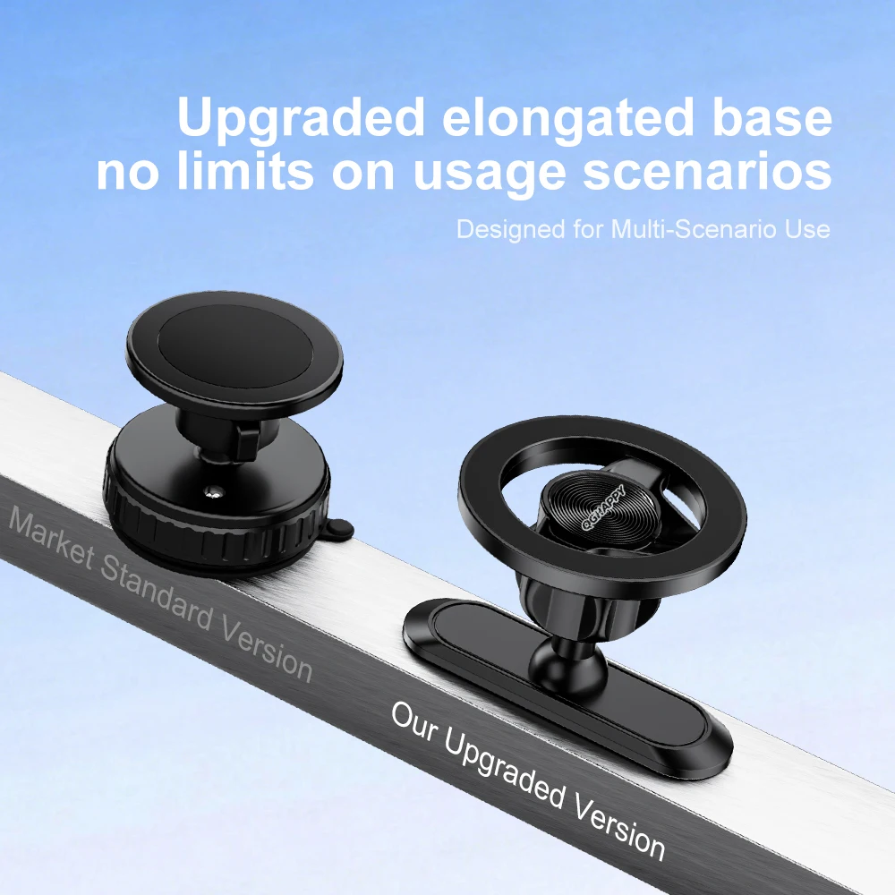 Enhanced Magnetic Phone Holder with 360° Rotation and Anti-Shake Design