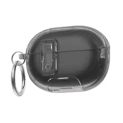 Protective Clear TPU Headphone Case with Secure Lock and Dust Resistance (Transparent black)