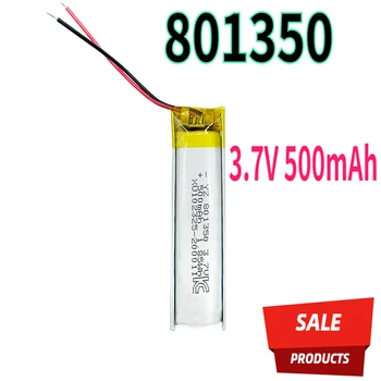 10 pezzi 3,7 V 500 mAh 801350 Batterie al litio polimeriche ricaricabili Lipo per fotocamera e-book con registratore MP3 GPS DVD bluetooth
