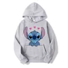 Disney Stitch Cartoon Anime Women Pullover Spring Autumn Men Oversized Hoodie 2024 Fashion Casual Couple Sweatshirt Clothes Tops 2