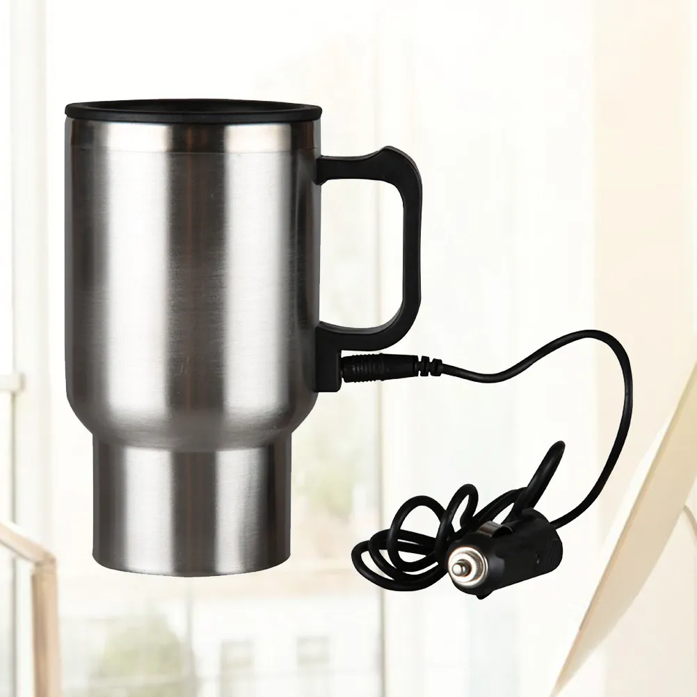 450ml 스테인리스 스틸 차량용 가열컵, 빠른 가열, 보온 유지, 대용량, 차, 삶은 계란, 액체 음식, 차량용 진공컵, 안전