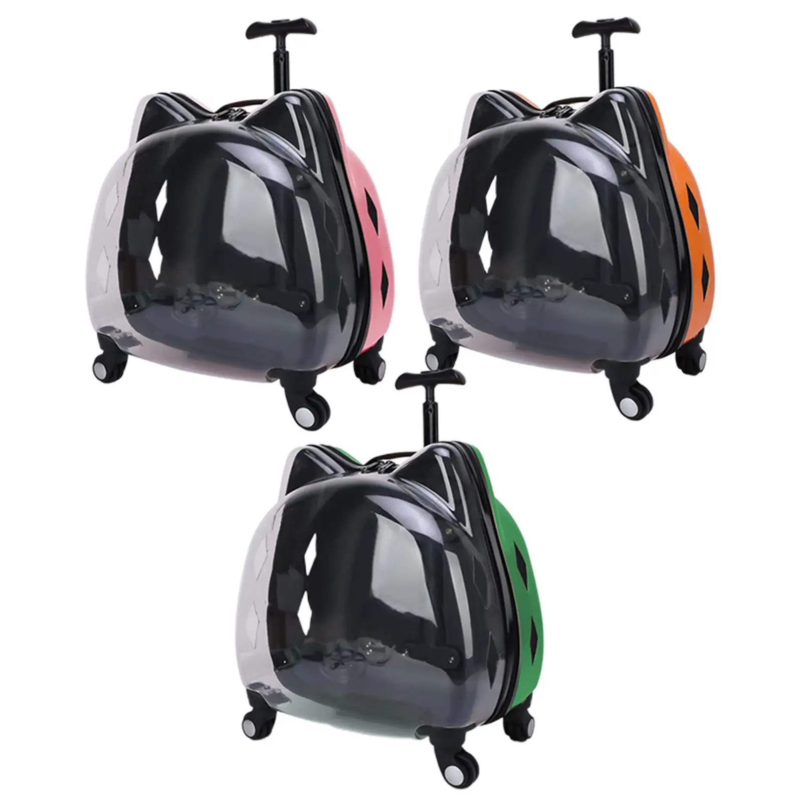 

Dog Cat Trolley Case Transport Bag Ventilated with Wheels Cat Dog Carrier