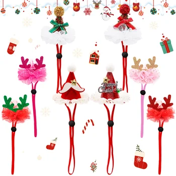 1PC Christmas Dog Caps With Elastic Bands Winter Pet Dogs Supplies Multi Style Pet Hats For Dogs and Cats Grooming Accessories
